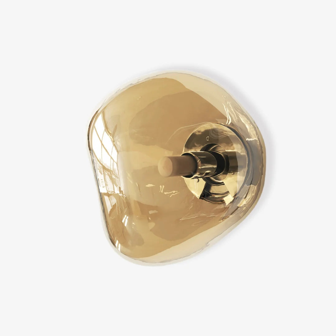 Glass Wall Lamp with Metal Frame | Two Sizes, Thin or Thick Glass | Soft Ambient Light for Bedrooms & Living Rooms