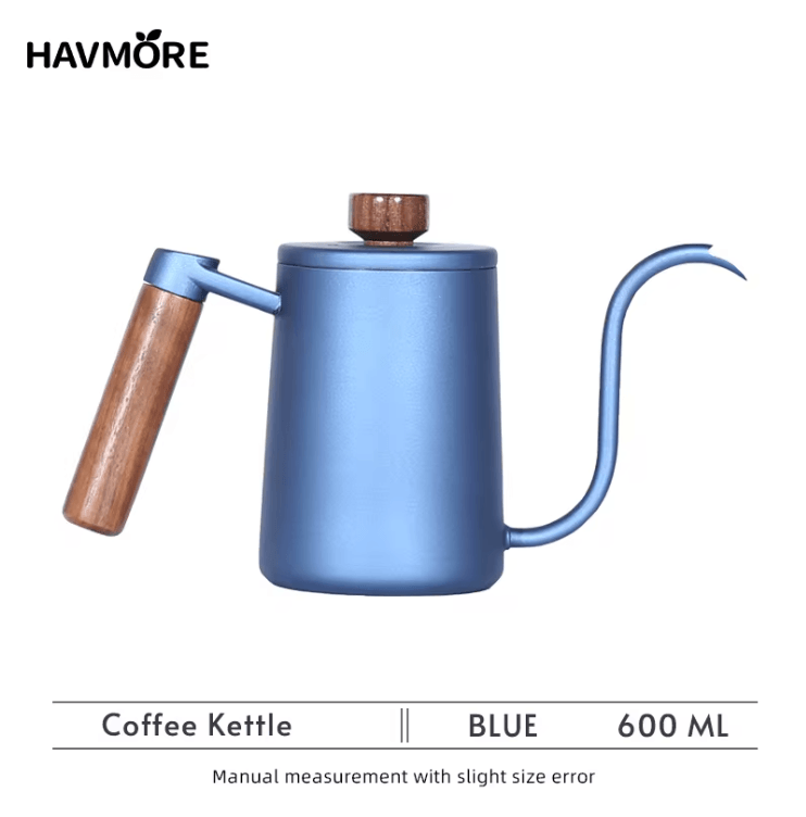 Gooseneck Coffee Kettle Stainless Steel | Precision Pour Spout, 600ml Capacity | Consistent Pour-Over Extraction