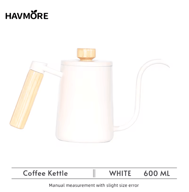 Gooseneck Coffee Kettle Stainless Steel | Precision Pour Spout, 600ml Capacity | Consistent Pour-Over Extraction