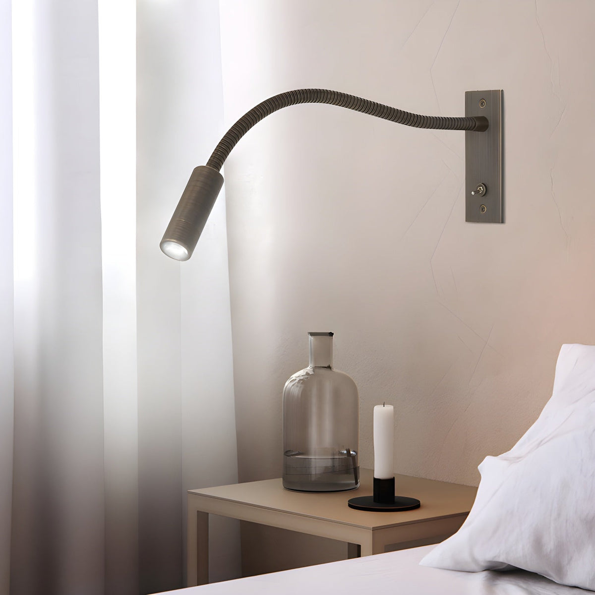 Gooseneck Wall Lamp | Flexible Arm With Toggle Switch