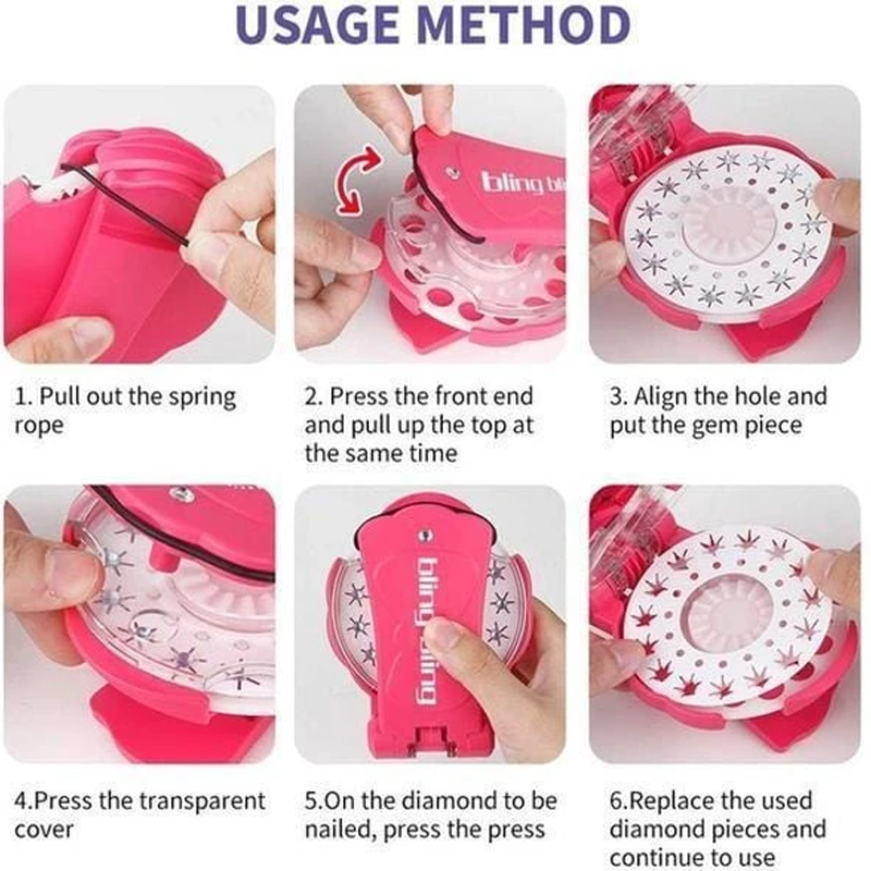 Hair Gem Stapler | Sparkly Self-Adhesive Diamonds