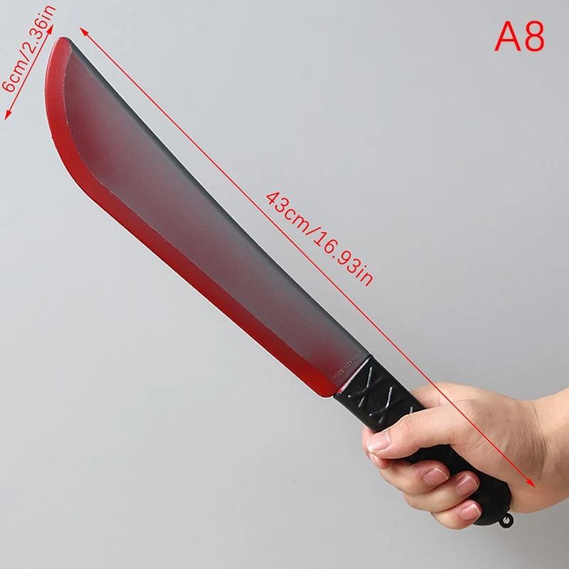 Halloween Axe Prop | Realistic Plastic Blade for Haunted House Decor and Cosplay | Lightweight and Reusable Design
