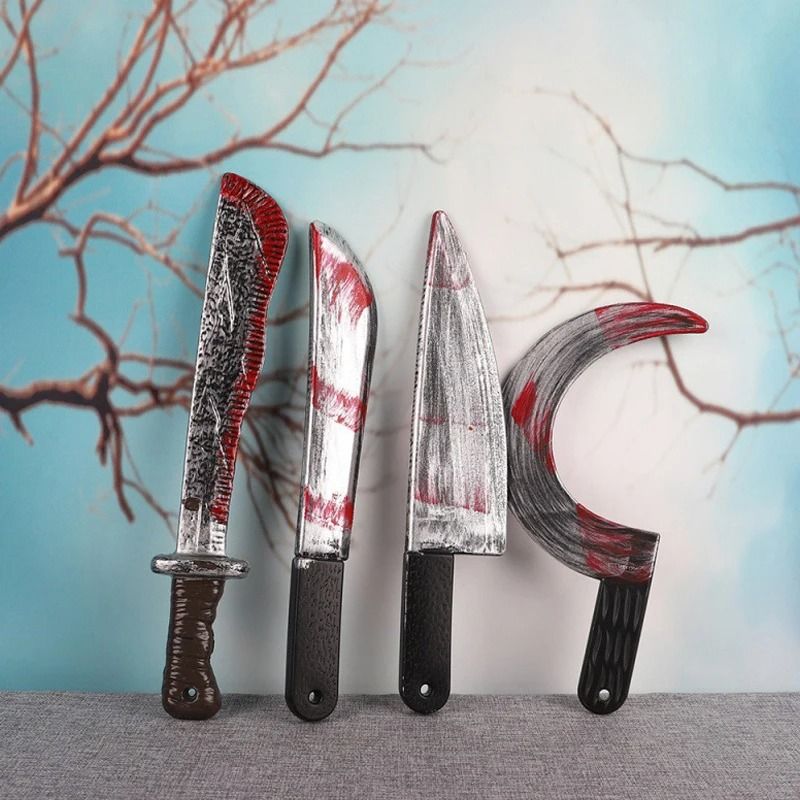 Halloween Axe Prop | Realistic Plastic Blade for Haunted House Decor and Cosplay | Lightweight and Reusable Design