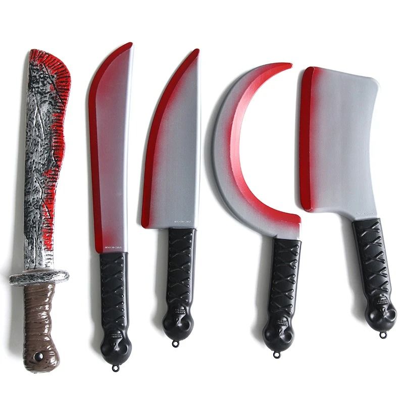 Halloween Axe Prop | Realistic Plastic Blade for Haunted House Decor and Cosplay | Lightweight and Reusable Design