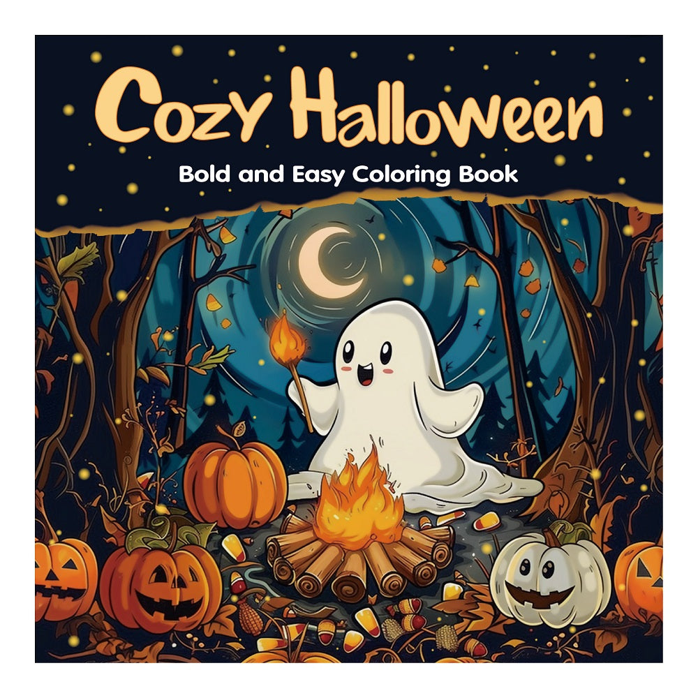 Halloween Colouring Book for Adults and Teens | Bold Easy Designs, Thick Single-Sided Paper | Mindful Stress Relief Gift