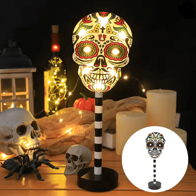Halloween Pumpkin Ghost LED Night Light | Waterproof, Battery Powered | Cosy Glow for Porch, Garden & Indoor Decor
