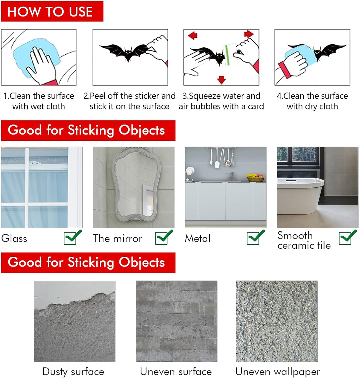 Halloween Window Clings | 140 Pieces on 8 Sheets | Double-Sided PVC, Reusable No-Glue Stickers for Windows & Glass Doors