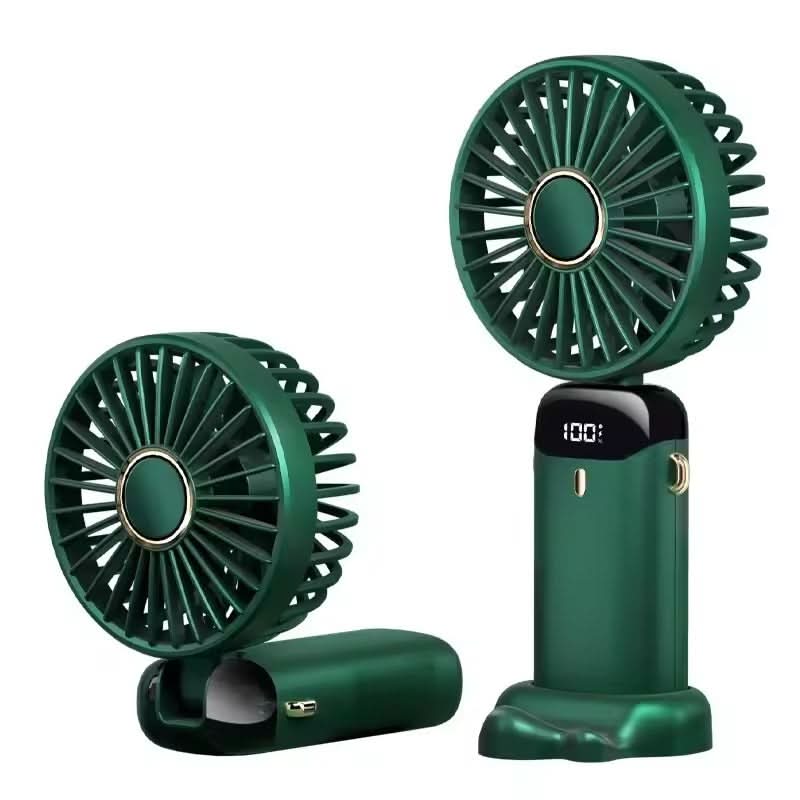 Hand Held Personal Fan With Built-In Phone Stand