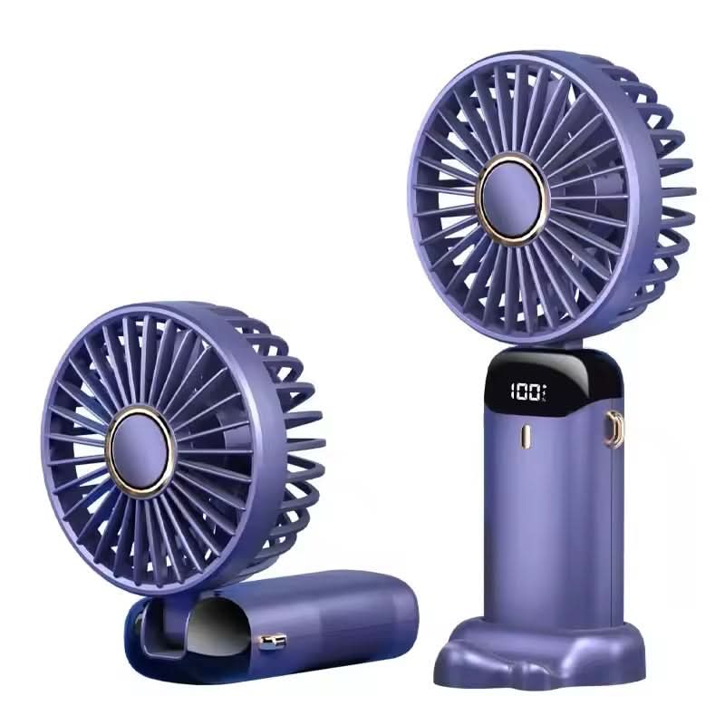 Hand Held Personal Fan With Built-In Phone Stand