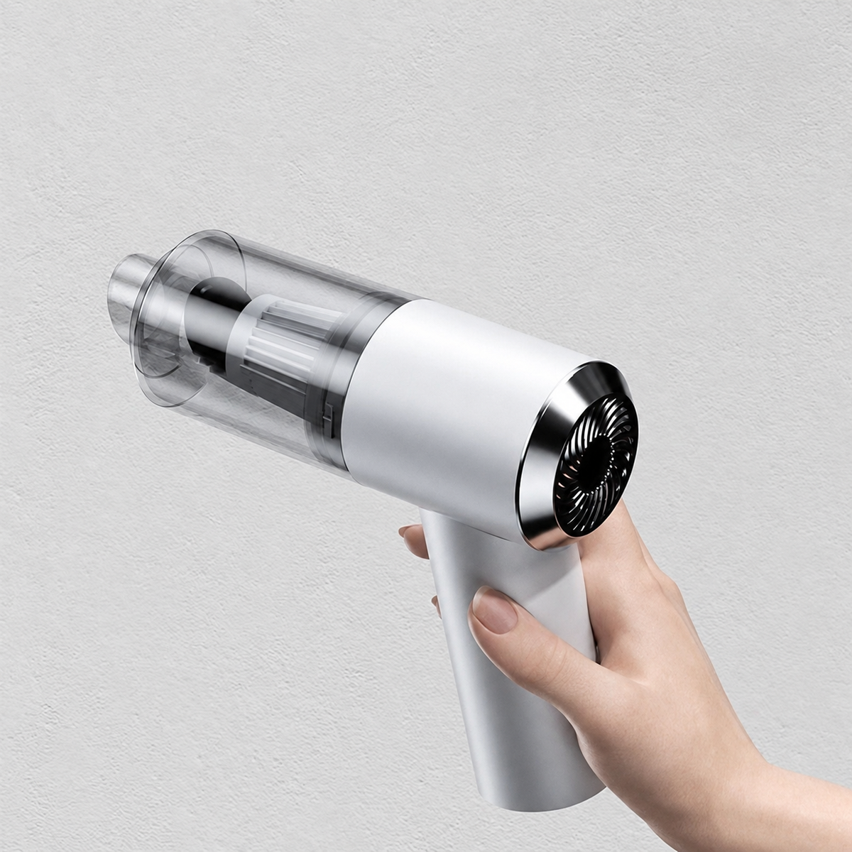 Handheld Car Vacuum Cleaner, White or Black | 6000Pa Suction & Blower Function | Wireless, 6 Hour+ Battery, 2 Heads Included
