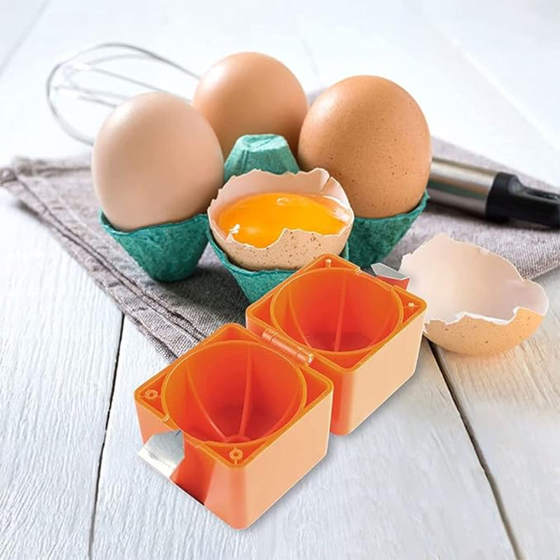 Handheld Egg Separator ABS Plastic | Cracks Shells and Separates Yolks | Works with Duck, Hen and Goose Eggs, Raw or Boiled