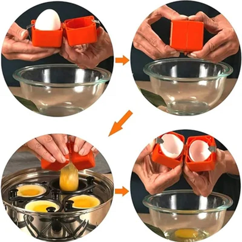 Handheld Egg Separator ABS Plastic | Cracks Shells and Separates Yolks | Works with Duck, Hen and Goose Eggs, Raw or Boiled