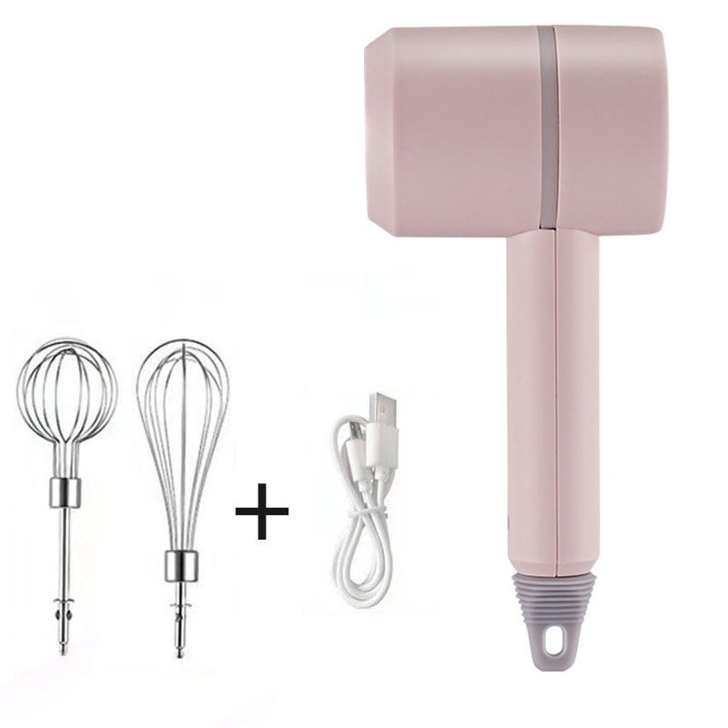 Handheld Milk Frother Electric 2-in-1 ABS Lightweight with Two Mixing Heads