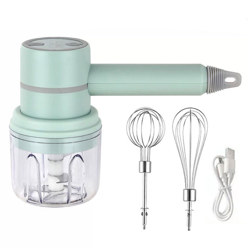 Handheld Milk Frother Electric 2-in-1 ABS Lightweight with Two Mixing Heads