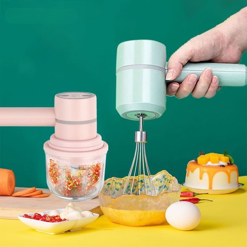 Handheld Milk Frother Electric 2-in-1 ABS Lightweight with Two Mixing Heads
