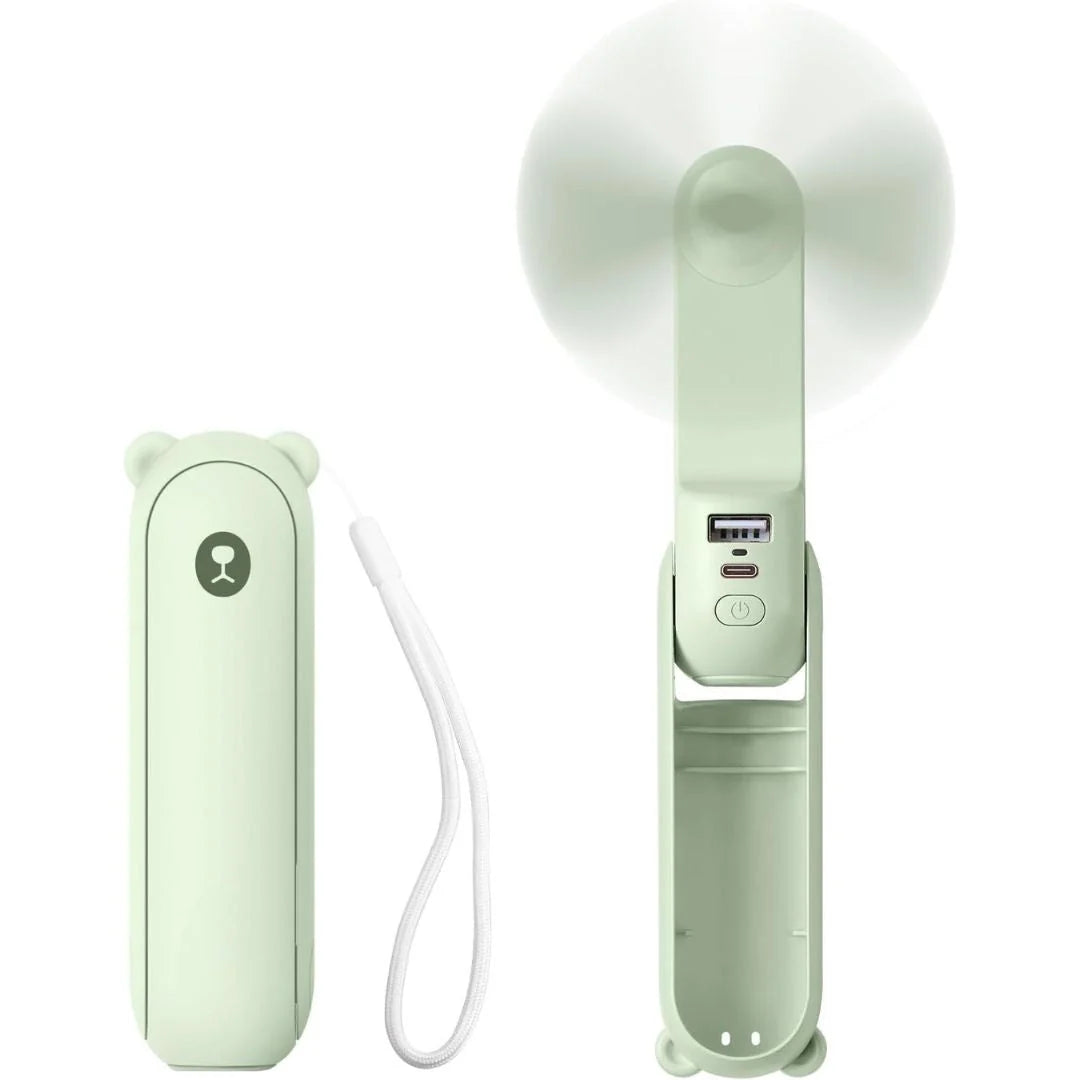 Handheld Mini Fan | Folding Body, Built-In Power Bank