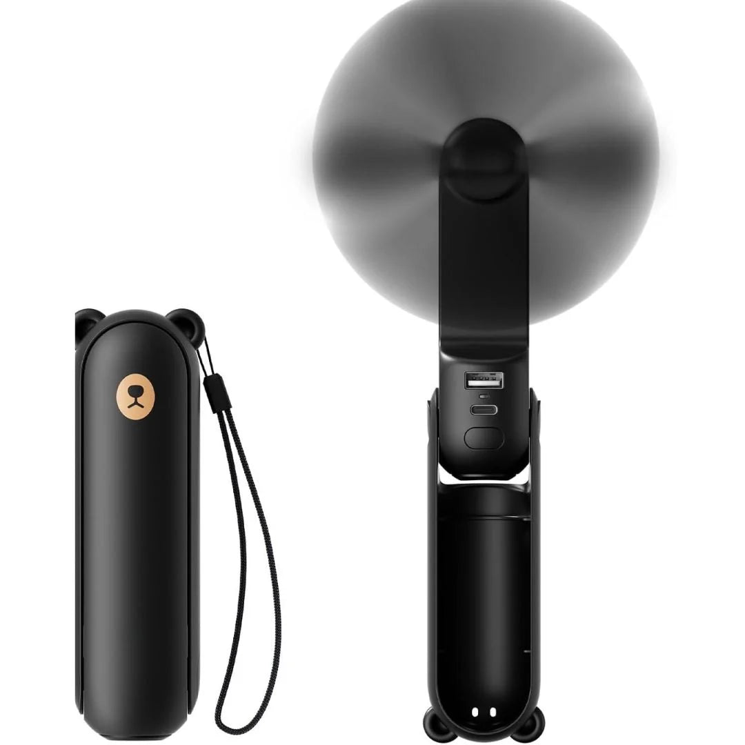 Handheld Mini Fan | Folding Body, Built-In Power Bank