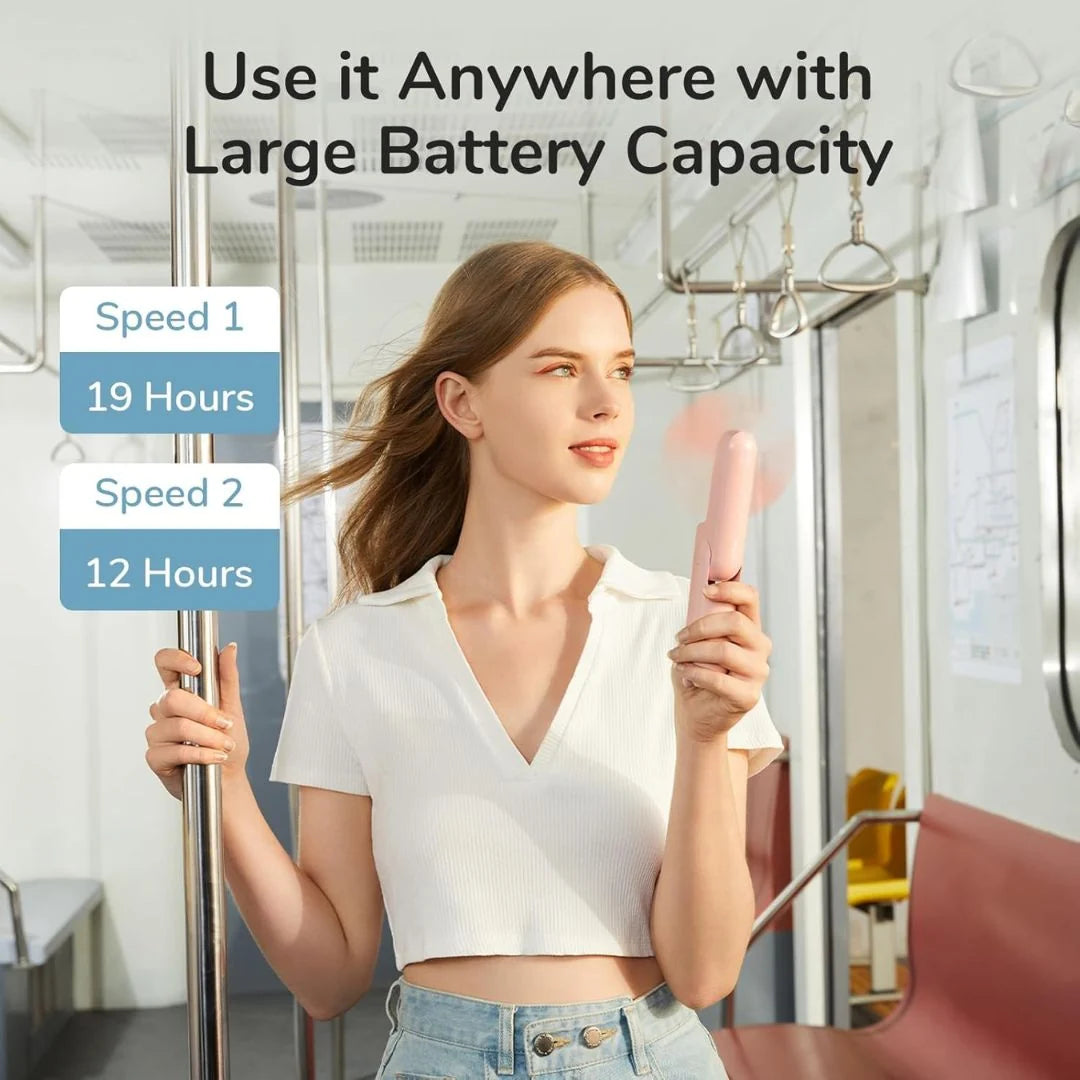 Handheld Mini Fan | Folding Body, Built-In Power Bank