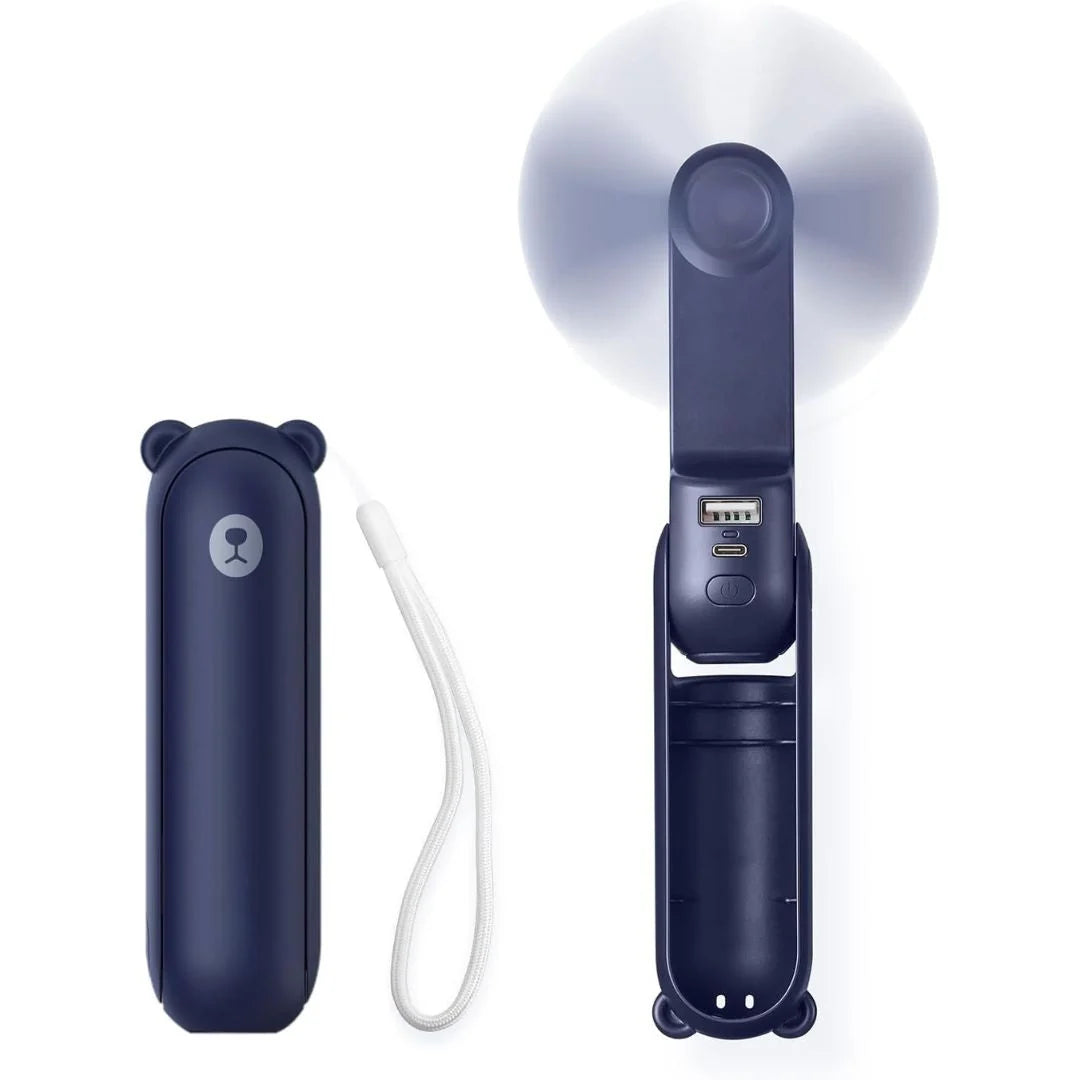 Handheld Mini Fan | Folding Body, Built-In Power Bank