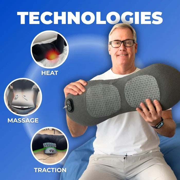 Heat & Vibration Back Massager, Wrap-Style, Rechargeable, Portable