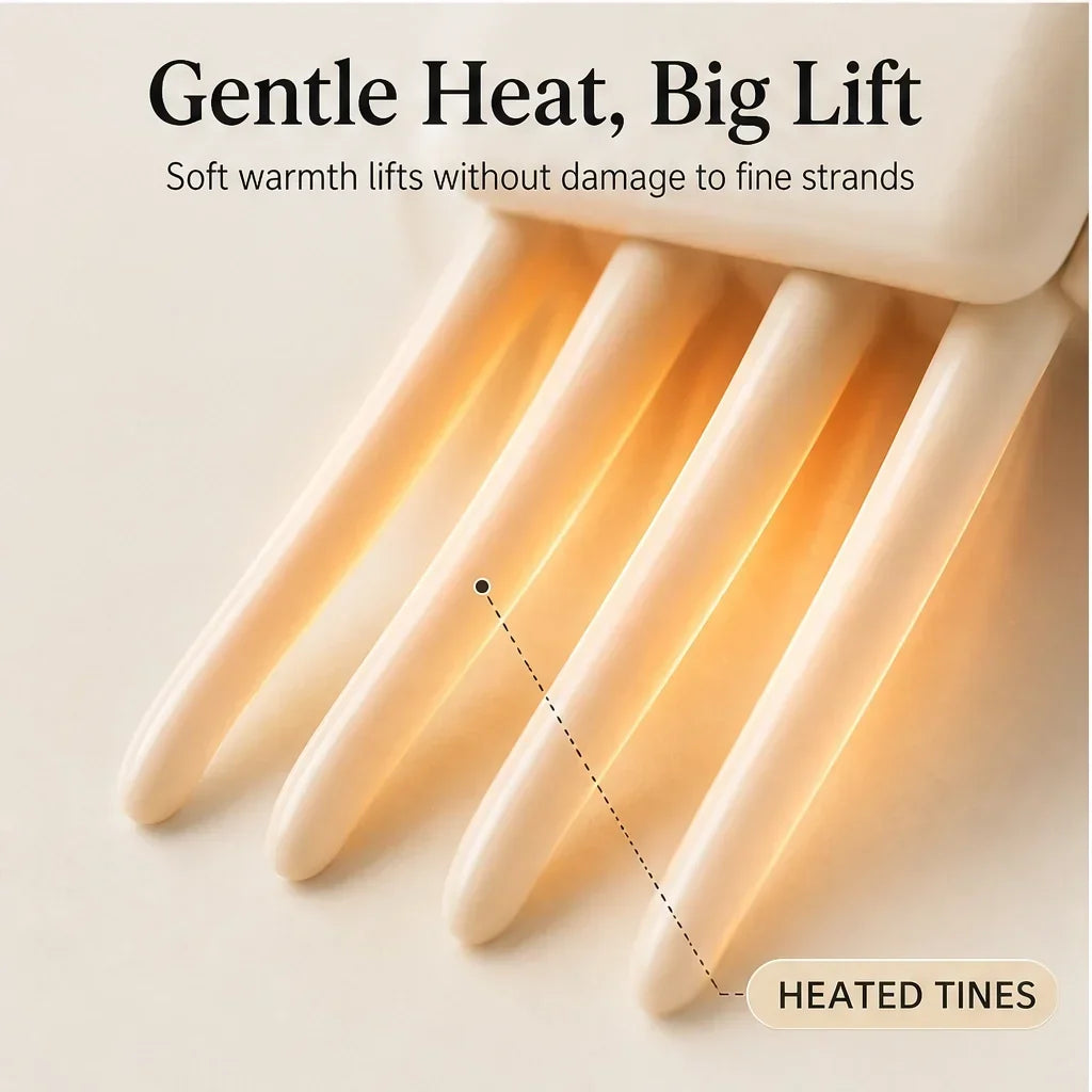 Heated Root Lift Clip | USB Rechargeable, Gentle Heat Styling | Instant All-Day Volume Boost for Fine, Flat Hair