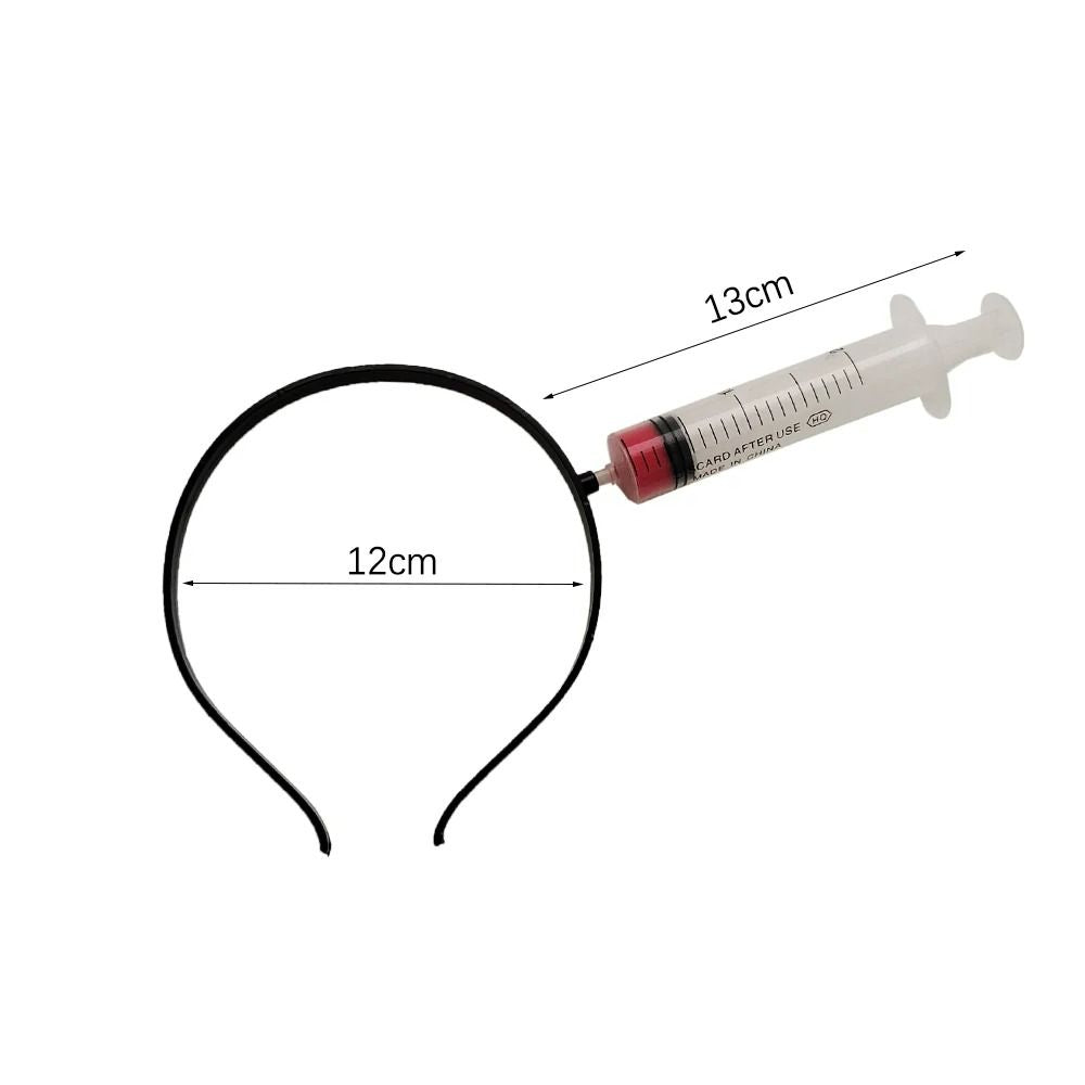Horror Weapon Headband Halloween Costume Prop | Two-Piece Blade-Through-Head Illusion | Lightweight ABS Plastic, Tool-Free