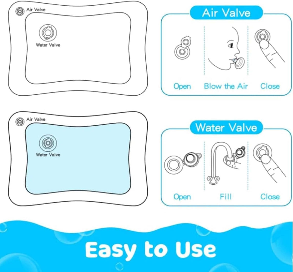 Interactive Cat Toy Inflatable PVC Cooling Mat with Floating Fish Chase