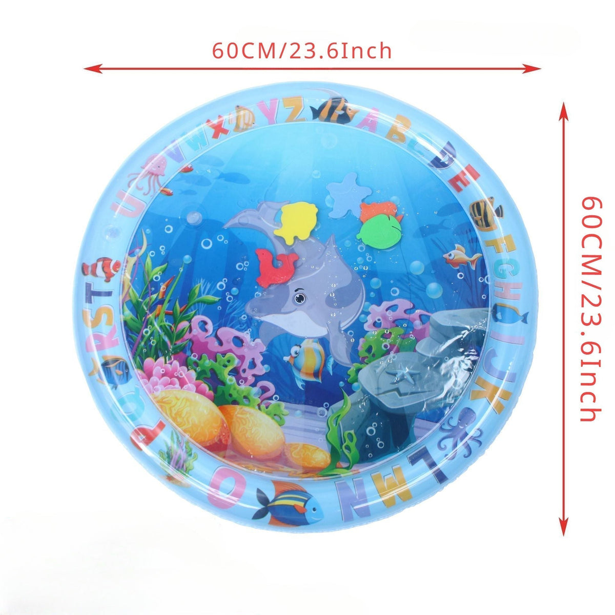 Interactive Cat Toy Inflatable PVC Cooling Mat with Floating Fish Chase