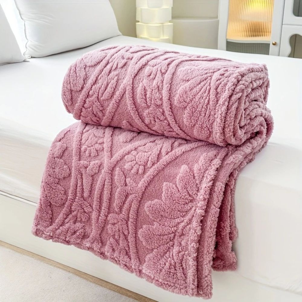 Jacquard Throw Blanket Microfiber Lightweight with Geometric Pattern