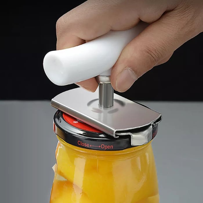 Jar and Bottle Opener Stainless Steel | Adjustable Clamp Grips Lids 2.5-9.5cm | Effortless Opening, No Hand Strain