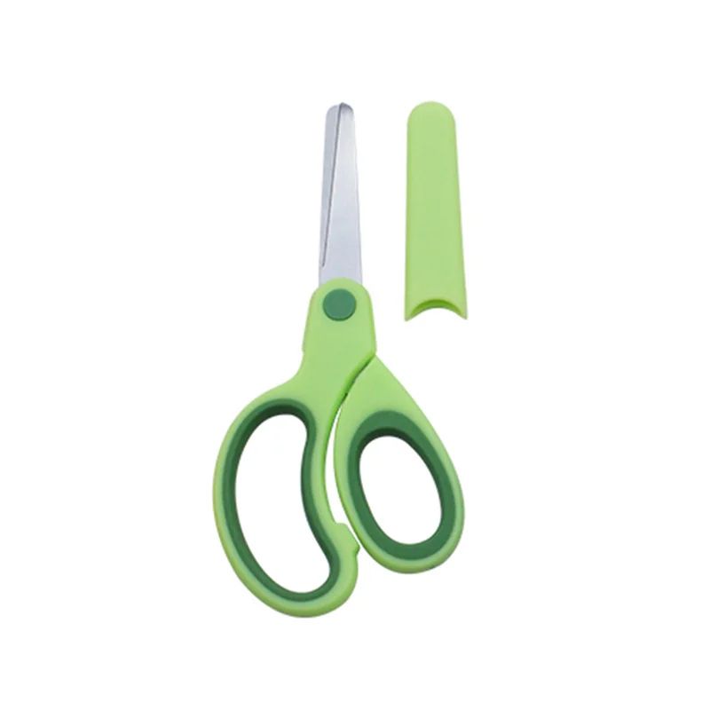 Kids Safety Scissors with Protective Cover | Rounded Tips for Left- and Right-Handed Use | Ergonomic Grip for Safe Cutting