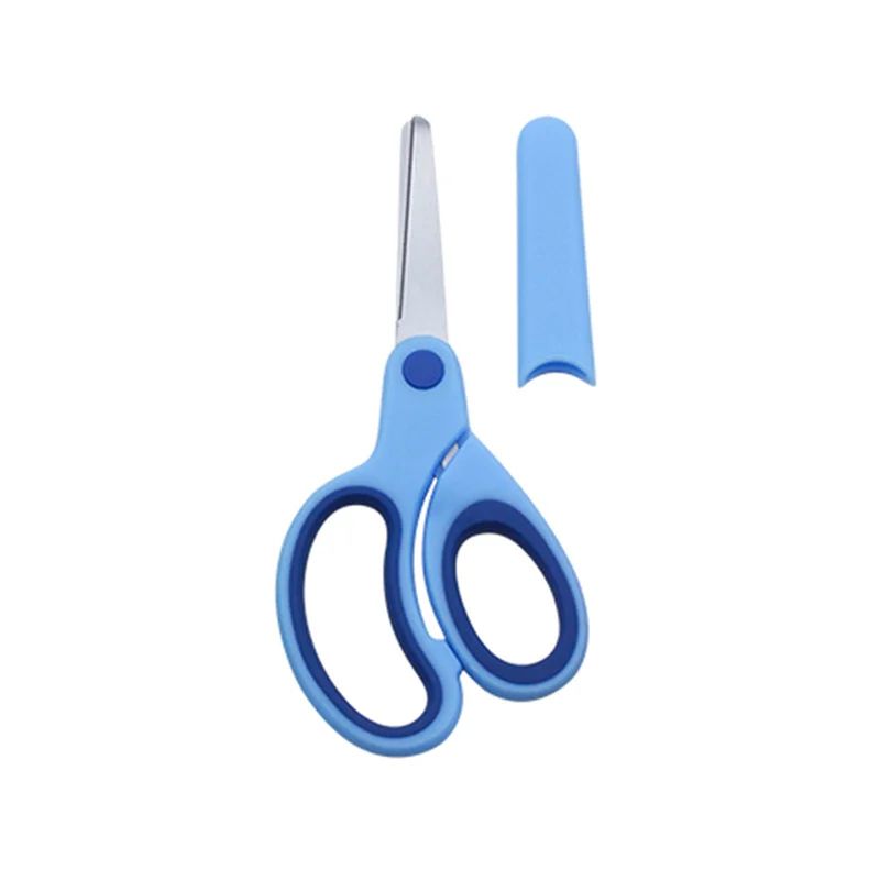 Kids Safety Scissors with Protective Cover | Rounded Tips for Left- and Right-Handed Use | Ergonomic Grip for Safe Cutting