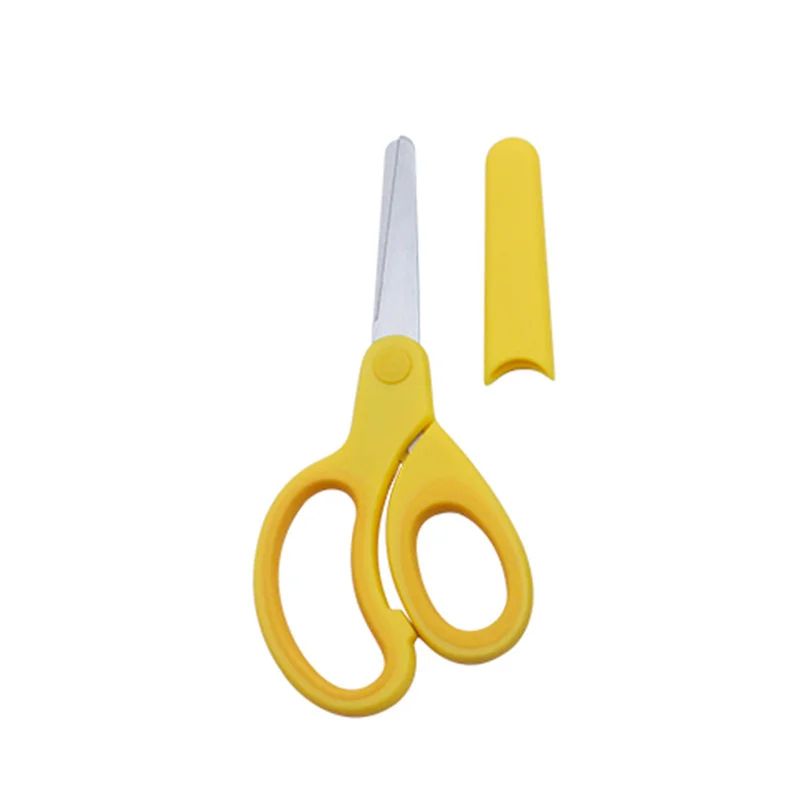 Kids Safety Scissors with Protective Cover | Rounded Tips for Left- and Right-Handed Use | Ergonomic Grip for Safe Cutting