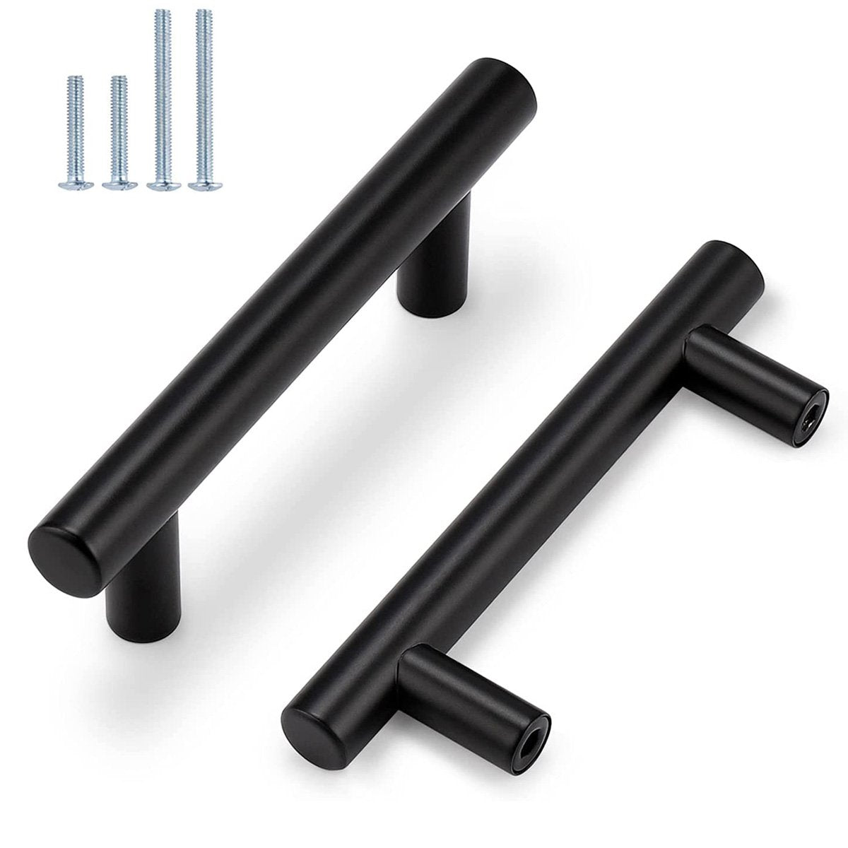 Kitchen Handles | Black Stainless Steel T-Bar Cabinet Pull Handles