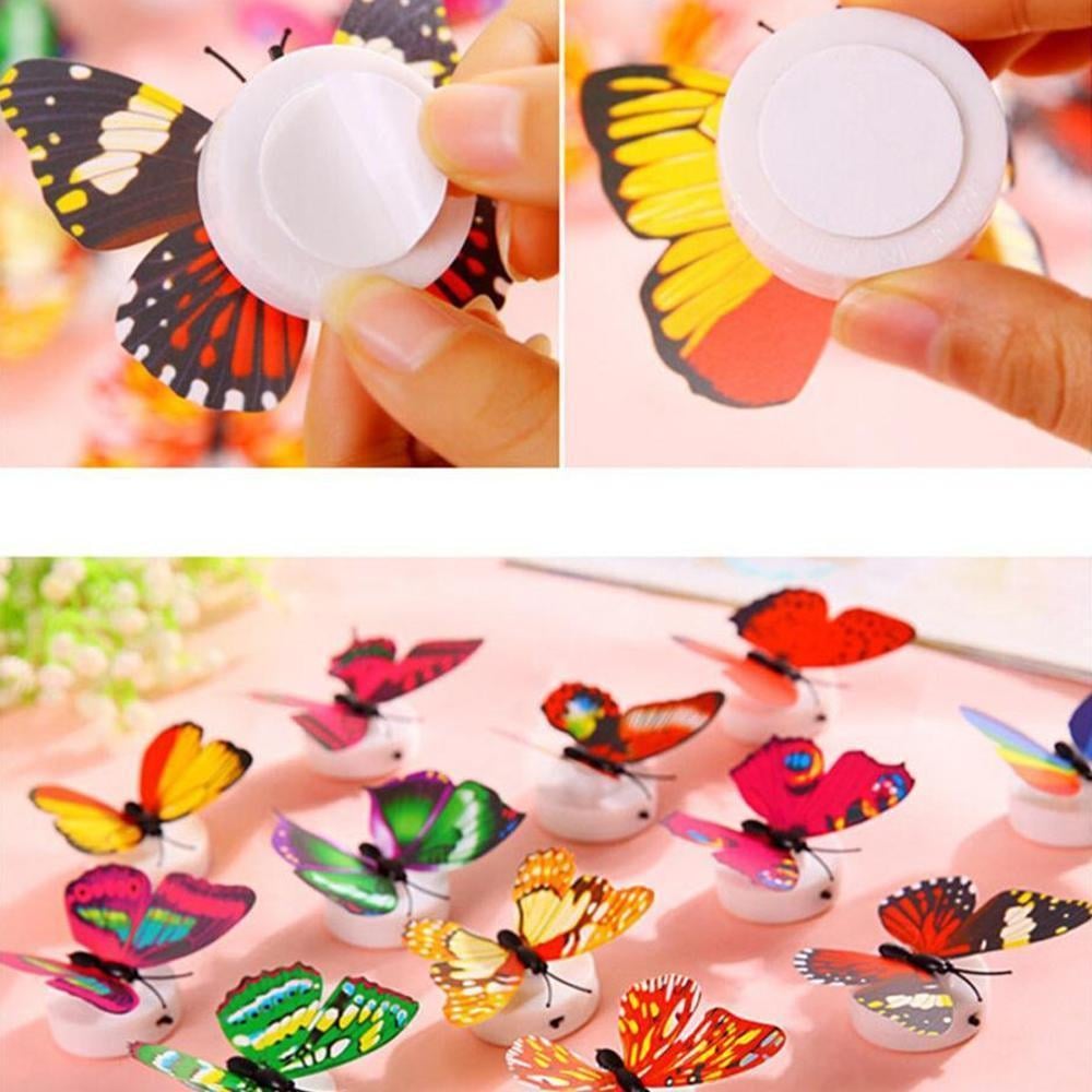 LED Butterfly Wall Lights Battery Operated Set with Adhesive Backing