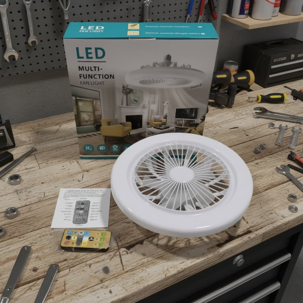 LED Ceiling Fan | Lit Outer Ring And Screw-In Fitting