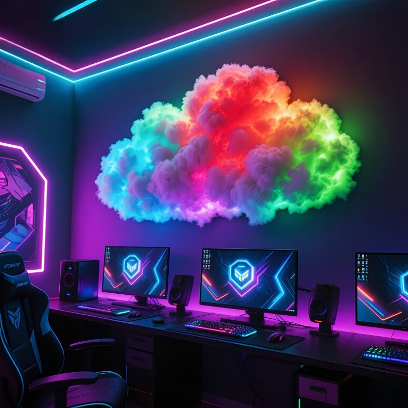 LED Cloud Lamp Music-Reactive RGB USB-Powered Remote Controlled with App Control