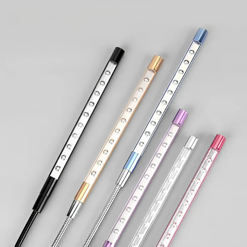 LED Desk Lamp USB Powered Portable Compact with Flexible Metal Cable