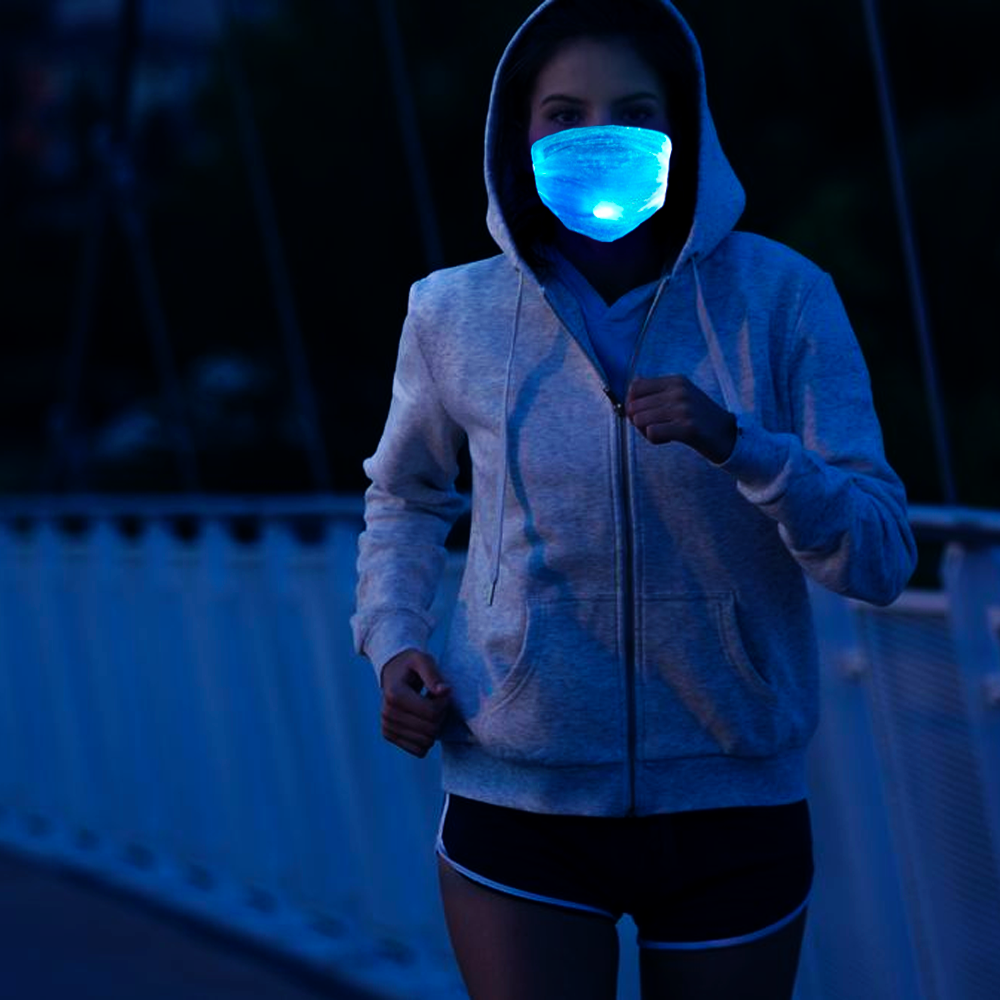 LED Face Mask Rechargeable Colour-Changing Light Modes with USB Charging