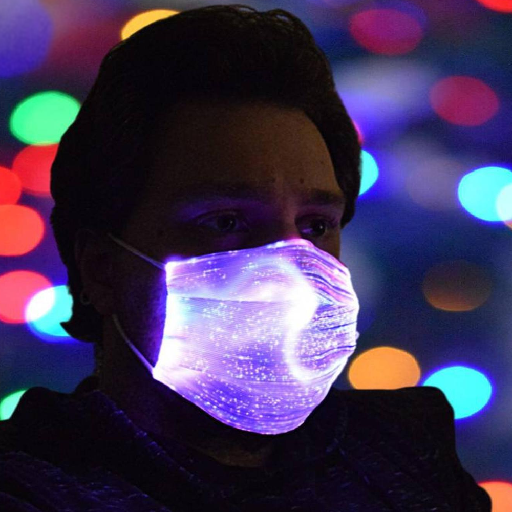 LED Face Mask Rechargeable Colour-Changing Light Modes with USB Charging
