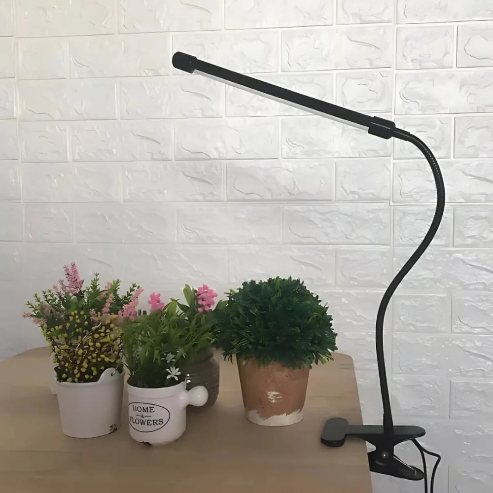 LED Grow Light with Flexible Gooseneck | Full-Spectrum Red, Blue & Mixed Light | Built-In Timer & Dimmer, 1 to 4 Heads