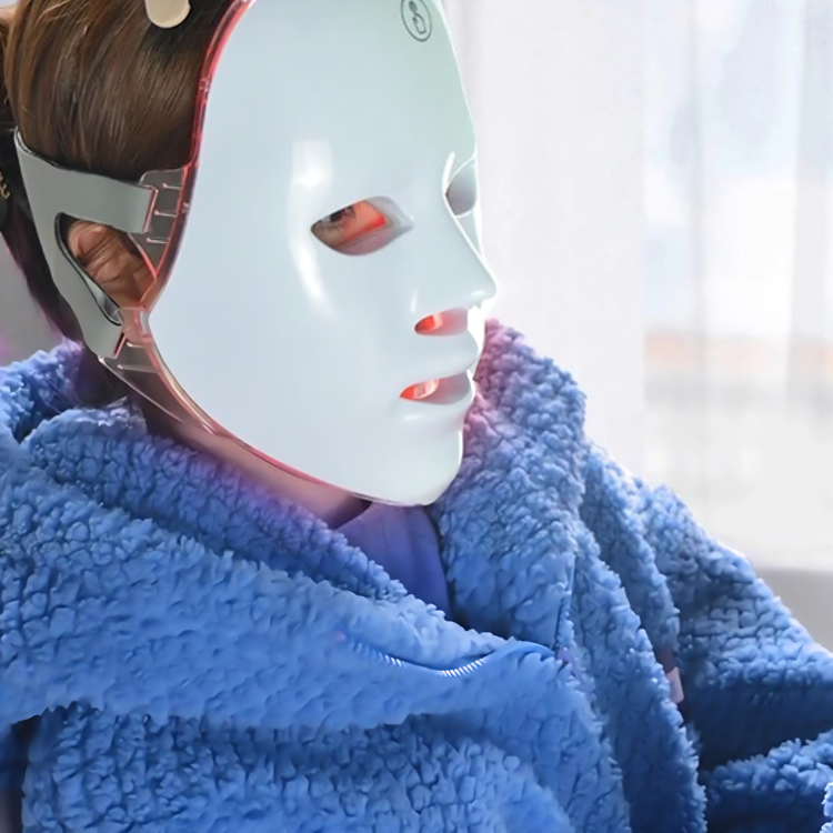 LED Light Therapy Face Mask 7-in-1 | 90 No-Heat LED Panels, Rechargeable | Reduces Wrinkles & Supports Clearer Skin