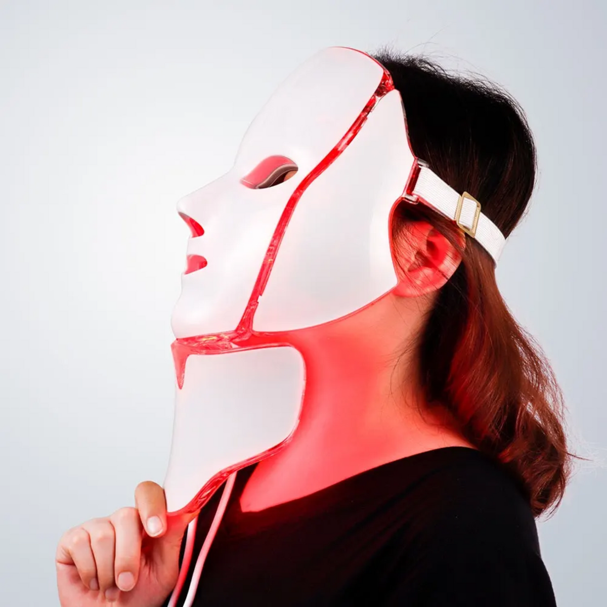 LED Light Therapy Mask with Neck Piece | 7 Colour Light Modes, Adjustable Intensity | Supports Clearer, Firmer-Looking Skin