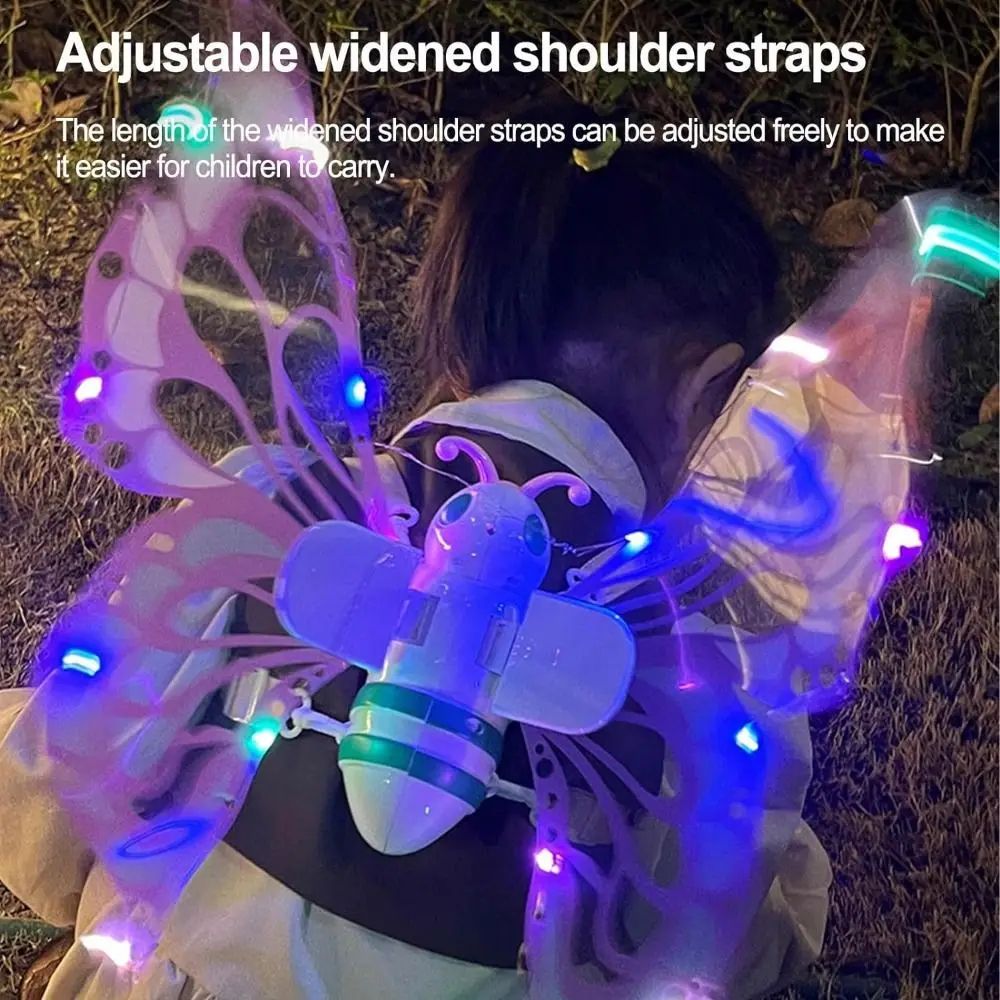 LED Light Up Fairy Wings Costume Accessory | Moving Wing Mechanism with Glow Effect | ABS Build for Dress-Up Play