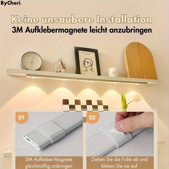 LED Motion Sensor Light | Magnetic Back, 3 Colour Temperatures, Adjustable Brightness | USB Rechargeable, Up to 60 Days