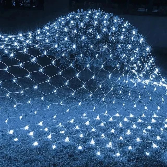 LED Net Mesh Fairy Light Curtain | 8 Lighting Modes, Up to 672 LEDs | For Parties, Weddings and Halloween Décor