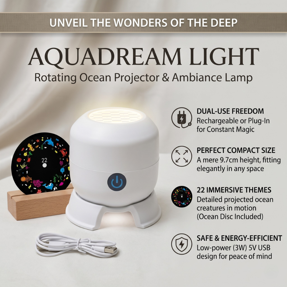 LED Ocean Projector | Rotating Night Light With A Remote