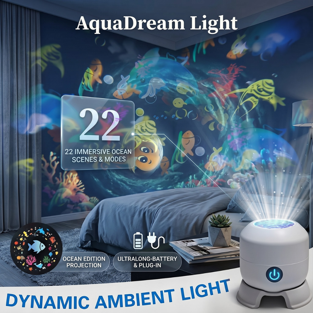 LED Ocean Projector | Rotating Night Light With A Remote