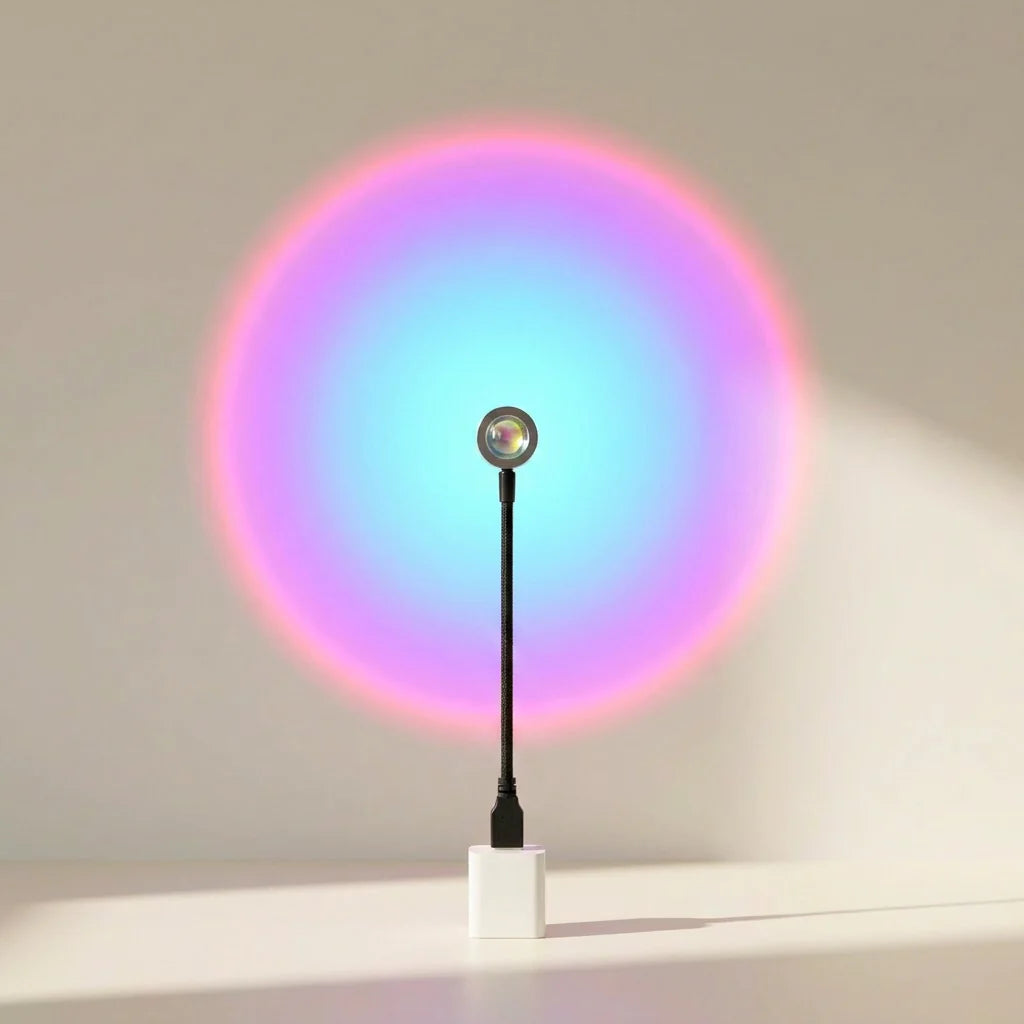 LED Projection Lamp | Flexible Neck, Seven Colour Modes
