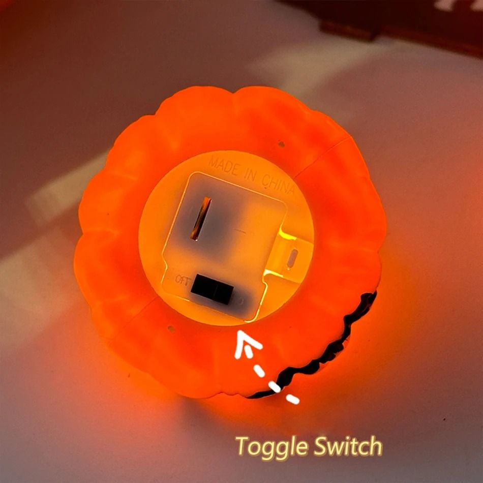 LED Pumpkin Lantern Halloween Decoration | Flameless Battery-Powered Candle Light | Skull Ghost Face Reusable Decor